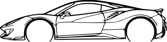 Décoration murale Ferrari - Ferrari 488 - plaque murale en bois - Ferrari 488 art - décoration murale - voiture de sport - supercar