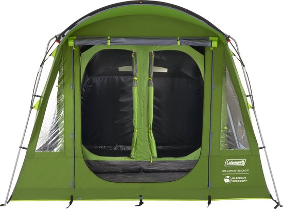 Coleman Oak Canyon 4 Blackout tunneltent – 4 persoons familietent – verduisterende tent – groen