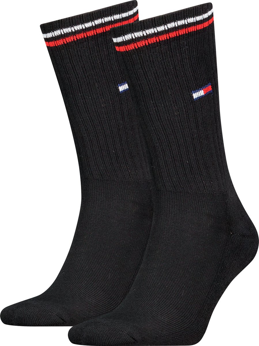 Tommy Hilfiger Lifestyle Crew Sokken/lange tennissokken voor dames en heren, set van 2