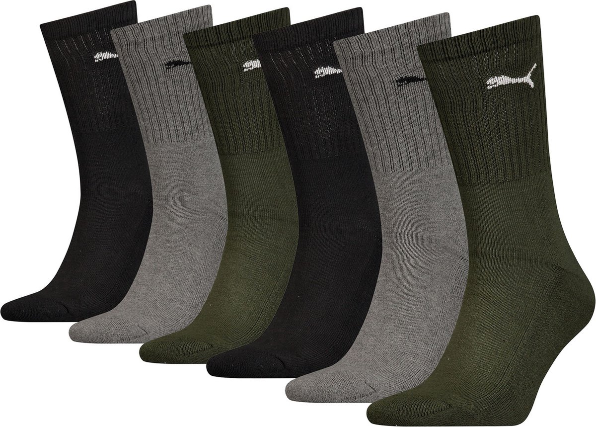 SOKKEN 6 paar Puma sportsokken tennissokken 49 Unisex voor hem en haar Groen