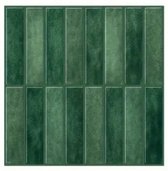 TileTastic - Carrelage mural autocollant 10 pièces - Vert - Convient pour la salle de bain et la cuisine - Facile à appliquer et à retirer