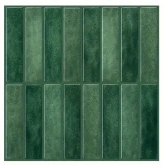 TileTastic tegelstickers - Groen - 5 stuks - Geschikt voor huurwoningen - Eenvoudig aanbrengen of verwijderen - Plaktegels keuken en badkamer
