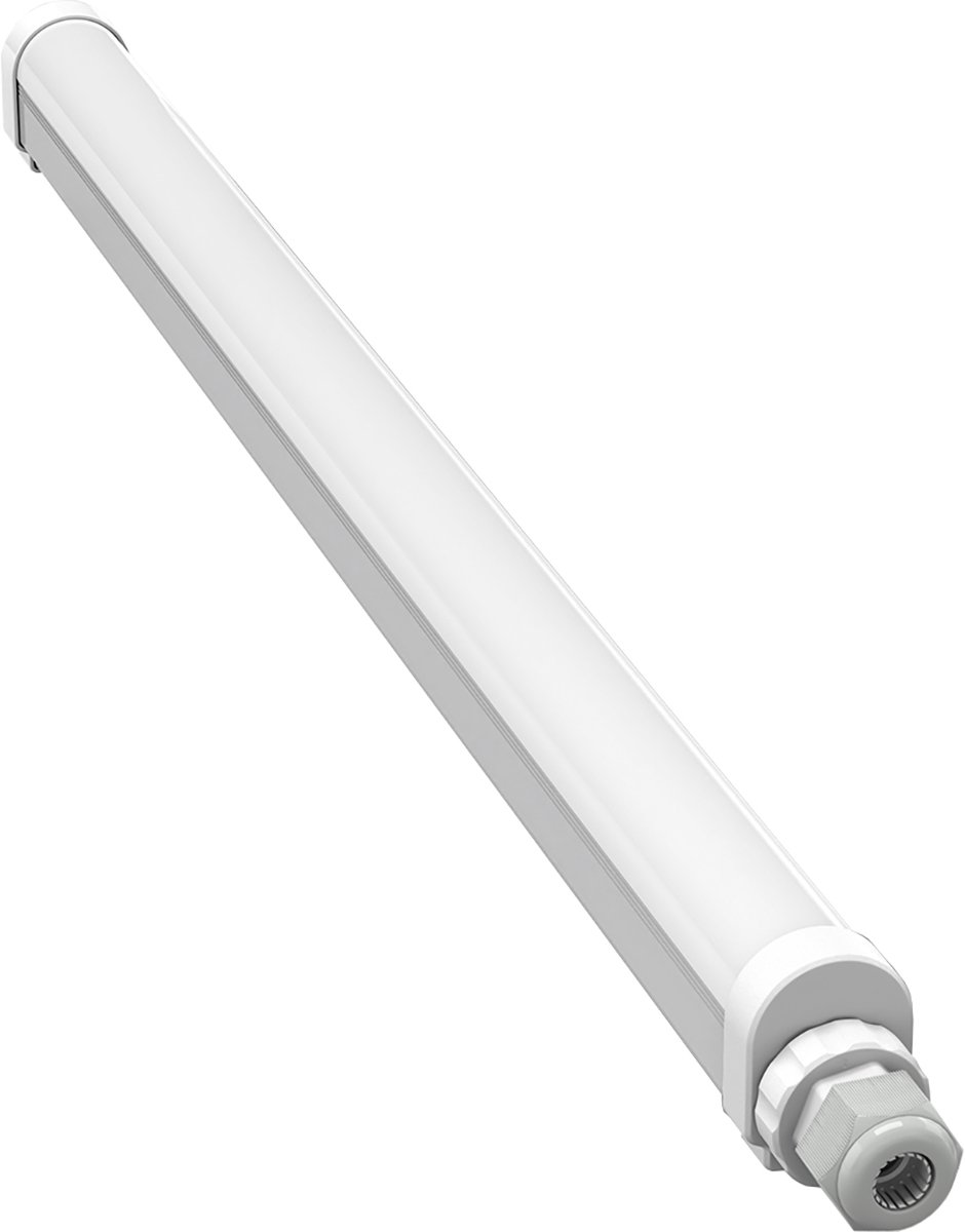 Qualu LED TL Armatuur Koppelbaar 120cm - LED Balk - Rimo Strimp - 32W 4480lm - Waterdicht IP65 - IK08 - Helder/Koud Wit 5700K - Tri-Proof