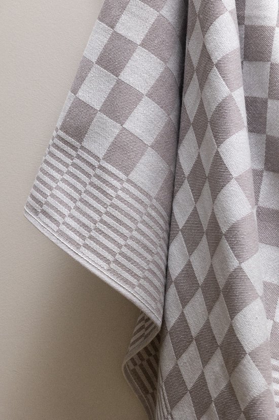 CLARYSSE Keukenhanddoek Gordon 65x65 cm (taupe 80) - 6 stuks