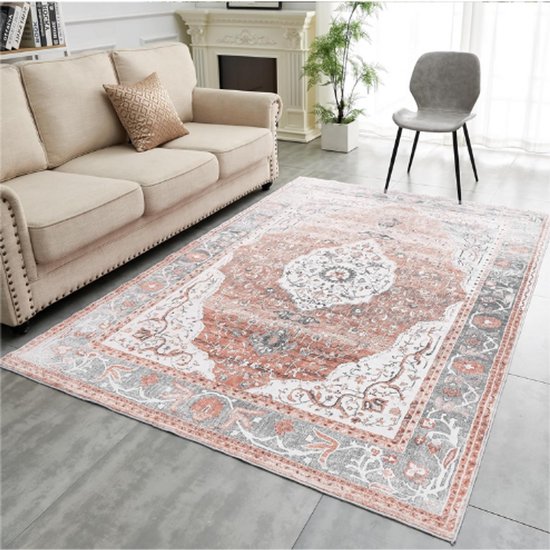 Interieurtapijt Joyce rood, modern patroon, 120 x 160 cm