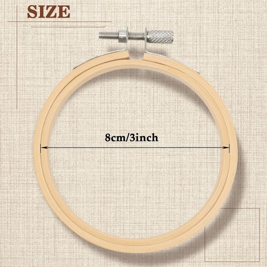 Egurs 11 pcs/set cross stitch strips round embroidery frame made of