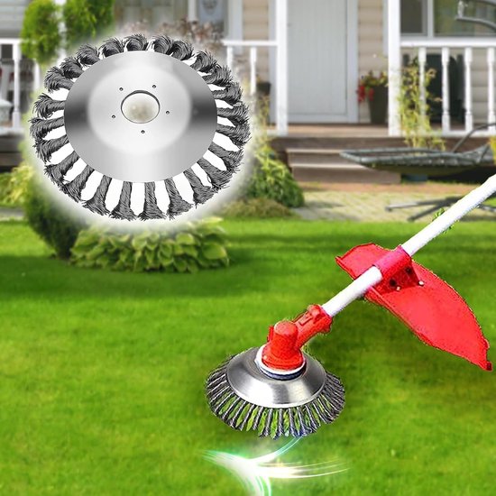 Onkruidborstel voor Grastrimmer en Bosmaaier - 200 mm Kegelborstel tegen Onkruid en Mos — afbeelding 2