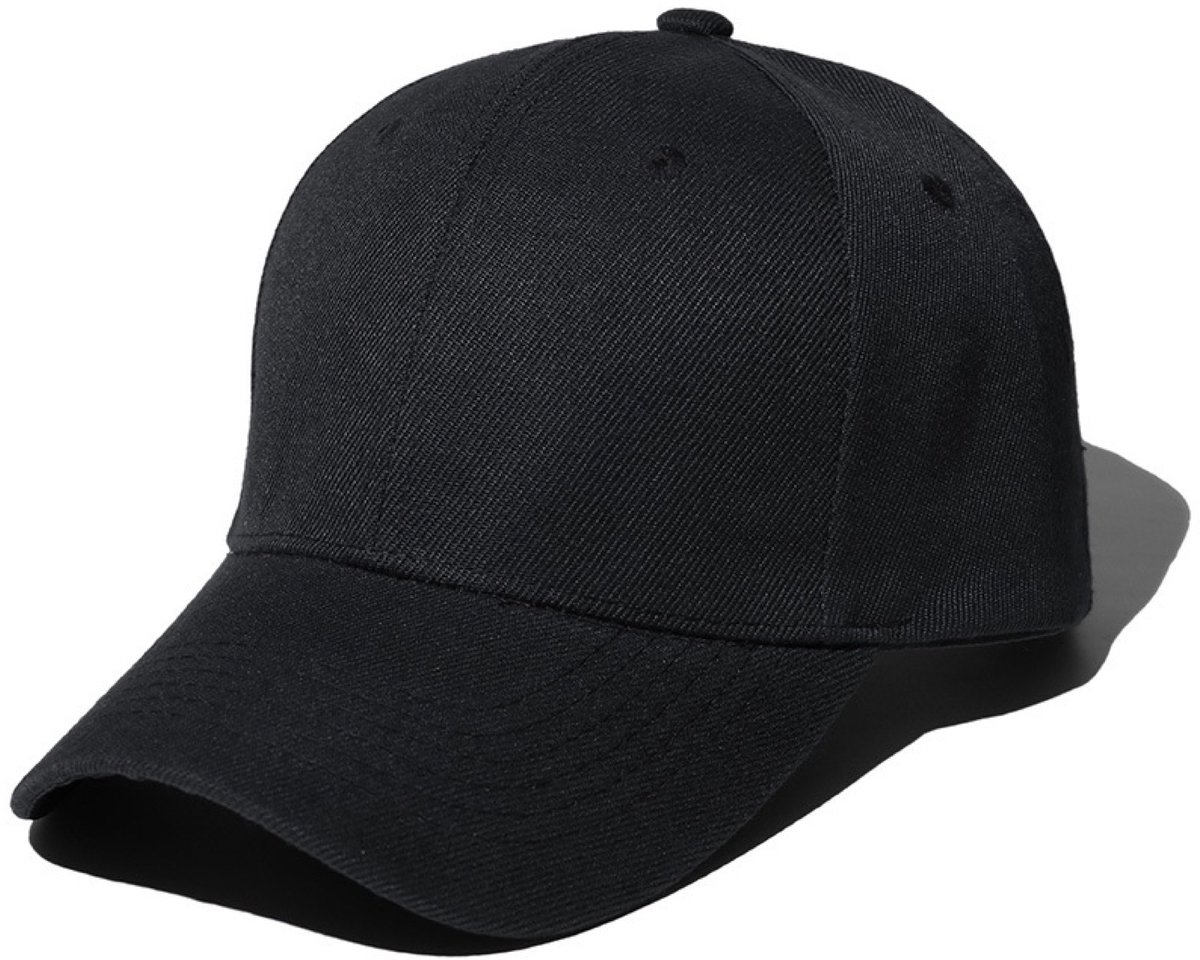 Baseball Cap Heren, Pet Dames, Verstelbaar, 55-60 CM, One Size, Polyester - Zwart