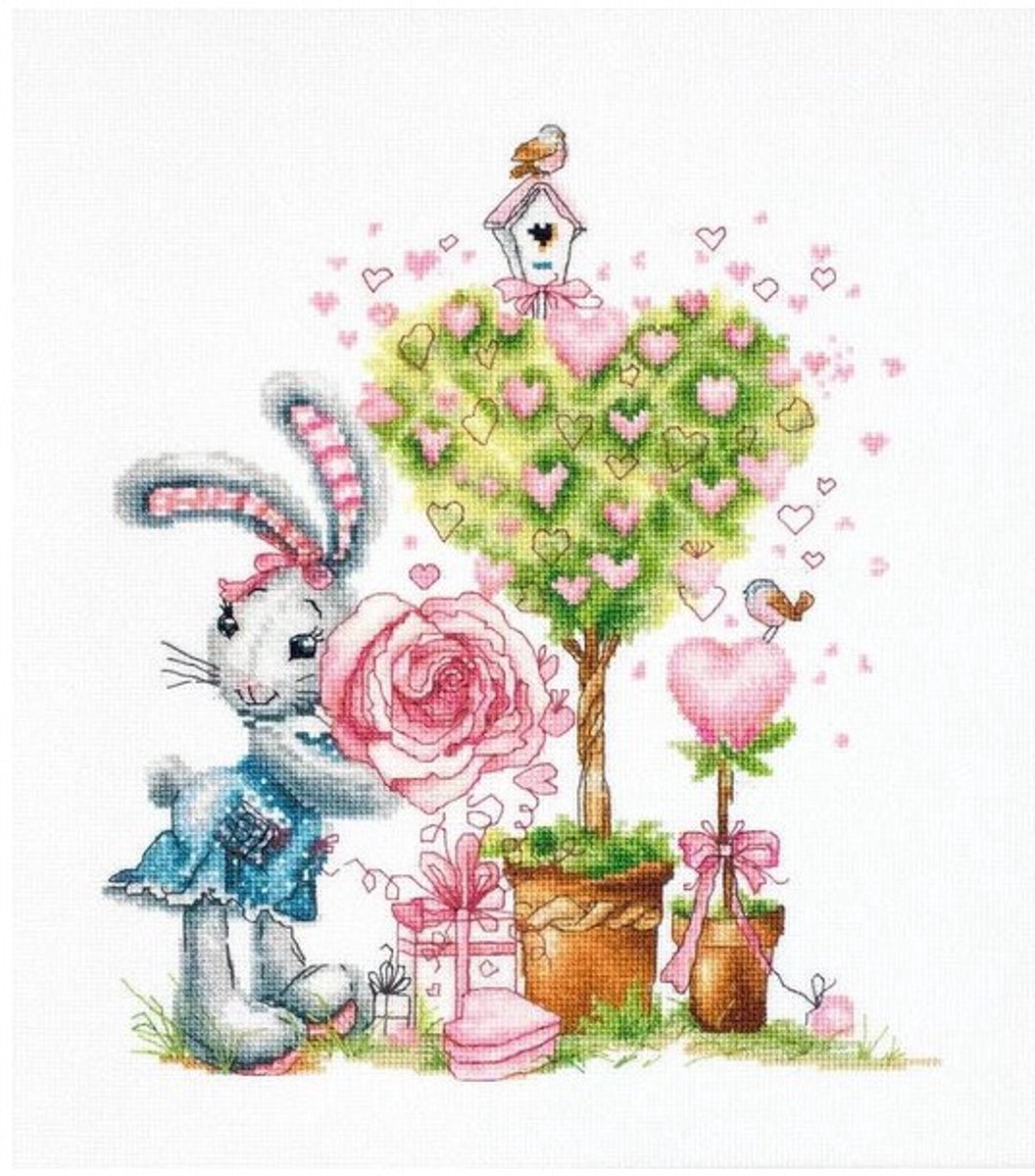 Borduurpakket BE MINE VALENTINE - LUCA-S - telpatroon B1125