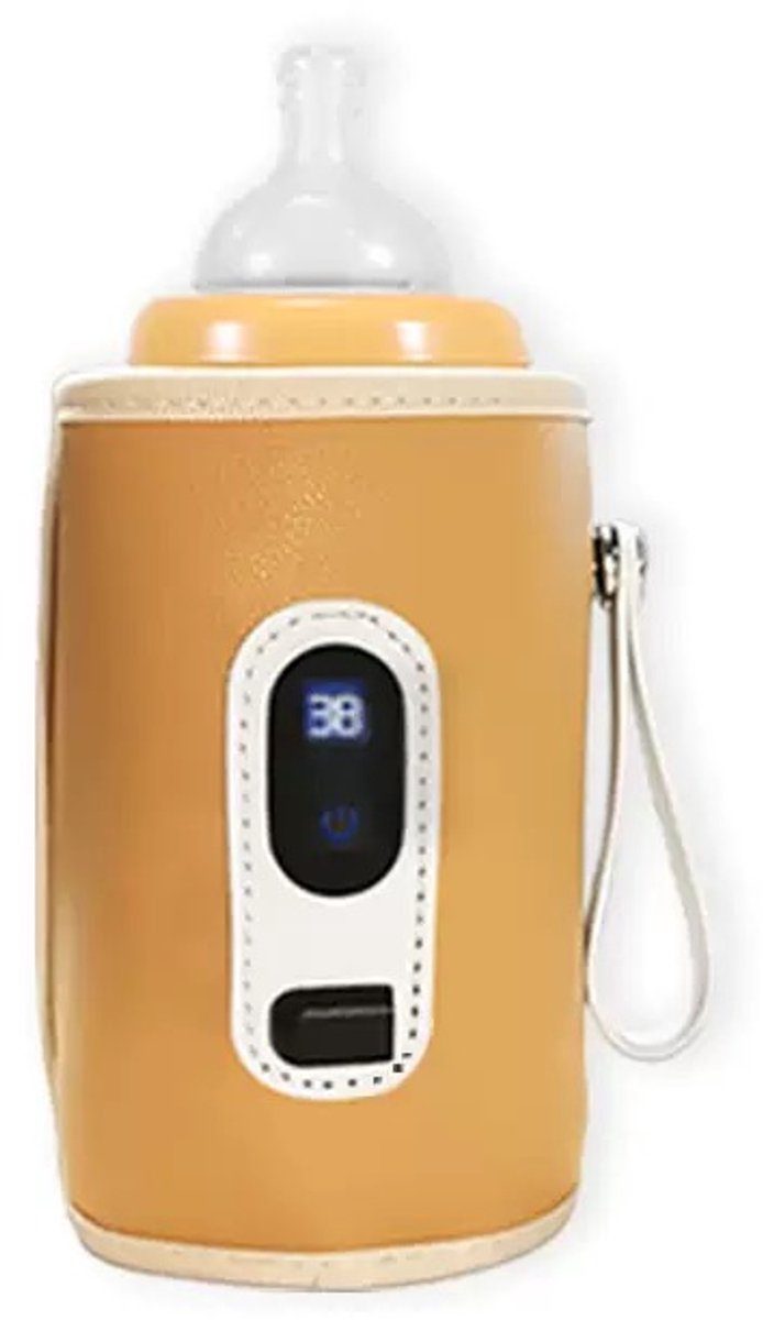 Goedkoopste Flessenwarmer-Flessenwarmer onderweg-21 versnellingen - 42 graden constante temperatuur - Intelligente digitale -Nauwkeurige temperatuurregeling - Waterdicht en vuilafstotend-Geschikt voor alle soorten melkflessen - Gemakkelijk mee te nemen-Oranje