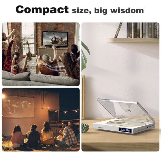 DVD speler met HDMI - DVD speler met HDMI aansluiting - DVD speler HDMI - DVD speler portable - Wit — afbeelding 5