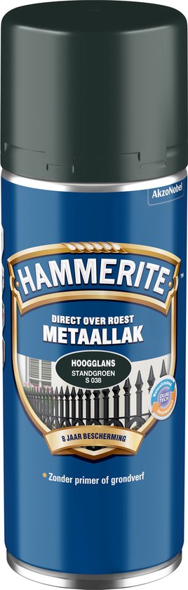 Hammerite - Metaallak Hoogglans (Spray) - Standgroen - 400 ML