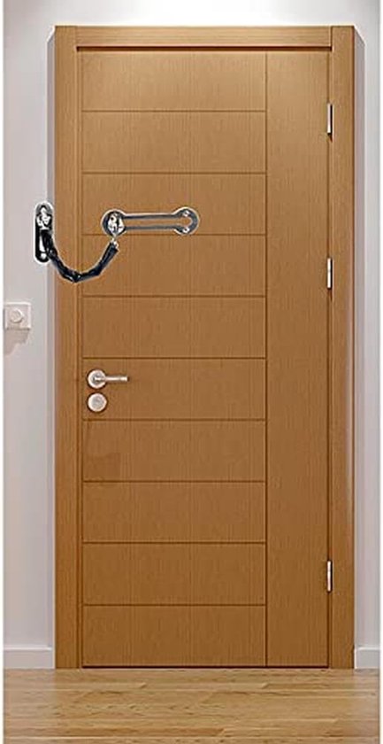 VEILIG deurketting 604 108mm verchroomd afsluitbaar met cilinder slot
