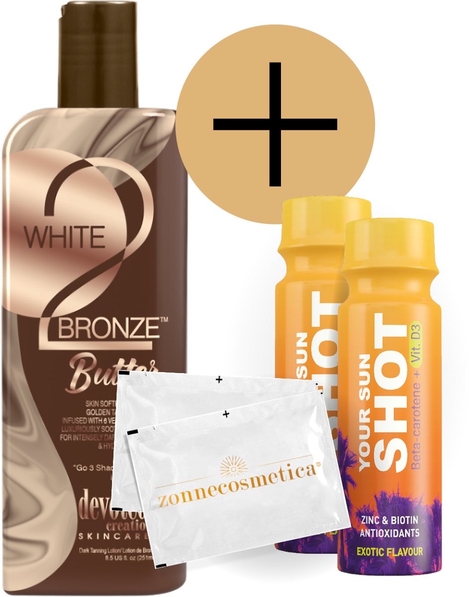 Devoted Creations - W2B Butter + 2 Your Sun Shots + 2 Verfrissingsdoekjes