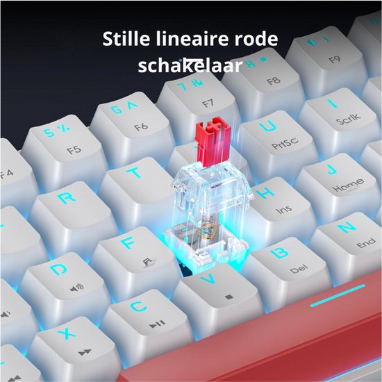 60% Toetsenbord - Bedraad Mini Mechanisch Gaming Toetsenbord Met Blauwe LED Achtergrondverlichting - 61 Anti-Ghosting Toetsen - Amerikaanse QWERTY Voor PC En Kantoor Gaming