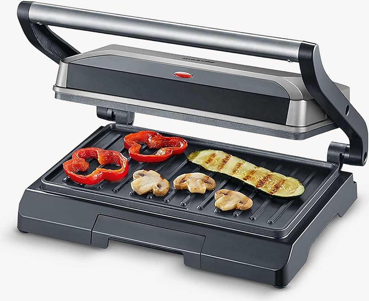 DailySupplies Contactgrill - Tosti Apparaat - Zwart met Zilver thumbnail 4