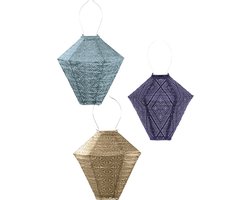 Lumiz Tuinverlichting op zonne energie - Solar tuinverlichting - Lumiz Solar Lampion - Diamond Set - 3 stuks