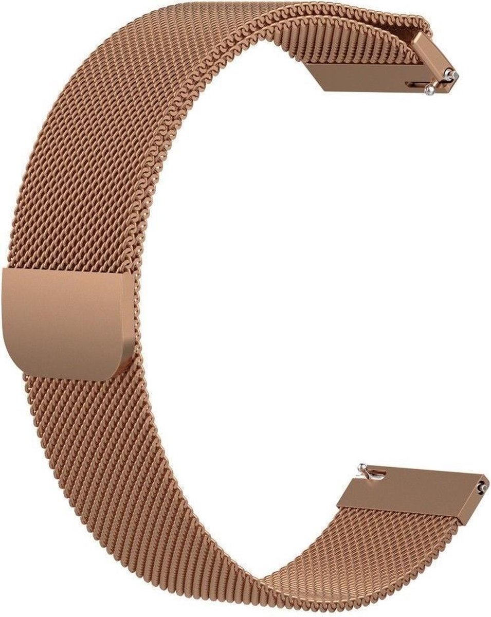 KELERINO. Milanees bandje geschikt voor Samsung Galaxy Watch Active - Rose Goud