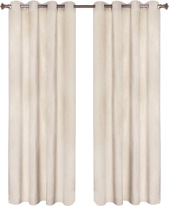Softalker Witte gordijnen woonkamer transparant ruimteverdeler gordijn 240 cm extra lang gordijn en gordijnen beige gordijnen set van 2 140 cm breed