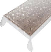 Transparant Tafelzeil Flower 450 x 140 cm - Beschikbaar in 11 maten - Geleverd in een koker