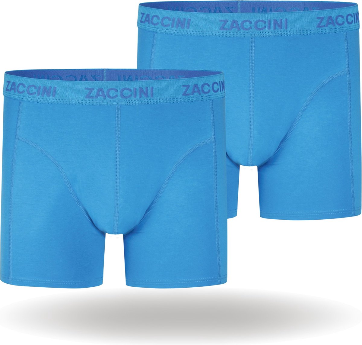 Zaccini Cotton Stretch Boxershorts - Blauw - 2 stuks - Heren onderbroeken - Boxer - 95% Katoen - Maat L