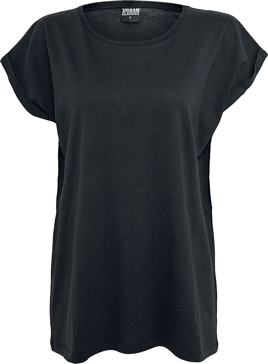Urban Classics Extended Shoulder Tee Dames T-shirt – S Zwart
