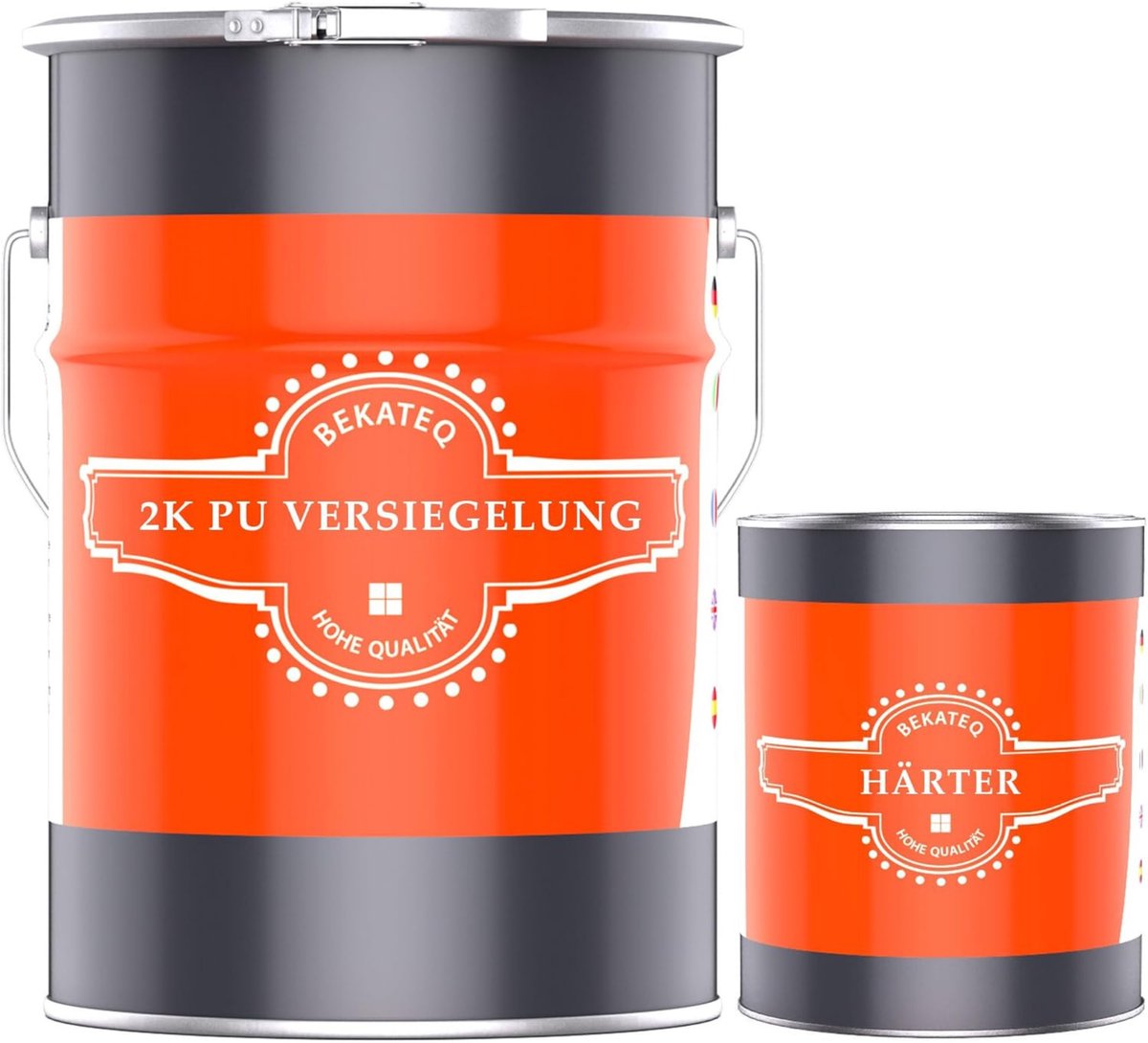 2K PU sealer kleurloos 5L voor buiten en binnen I UV-bestendig en waterbestendig I Heldere lak glanzend I Verzegeling voor hout, beton, tegels, steen, metaal & meer I voor muren & vloeren - BEKATEQ LS-735