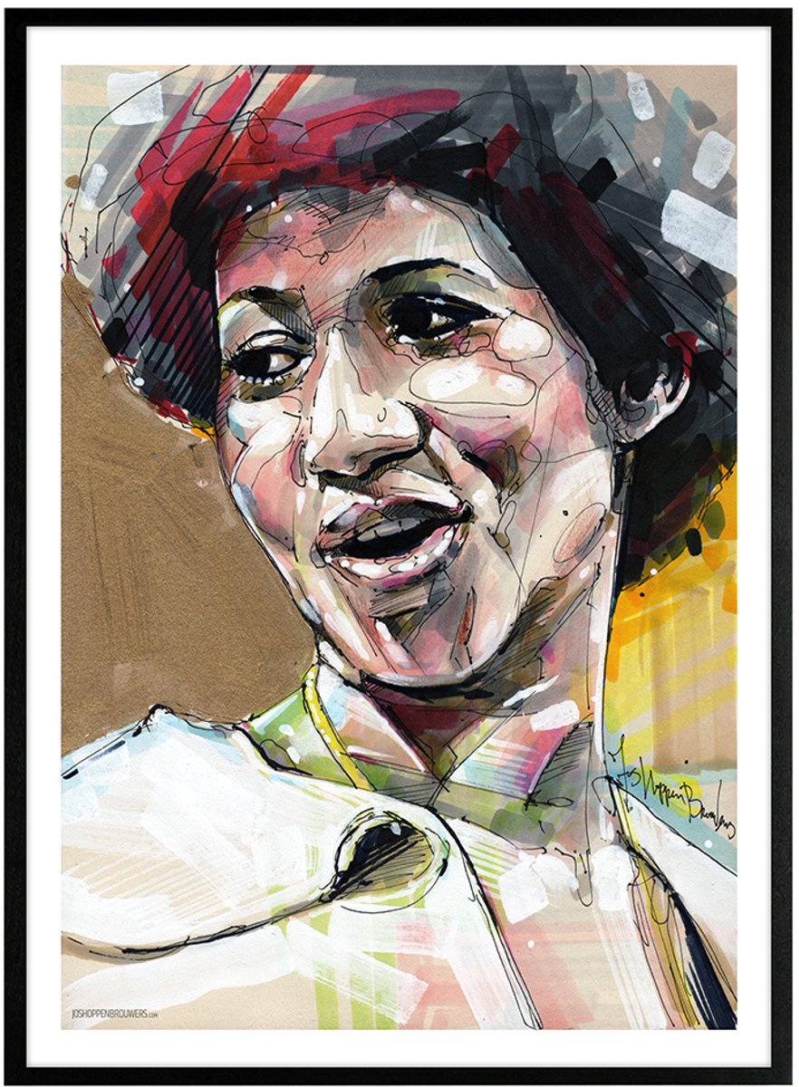 Rhythm en blues poster 51x71 cm *ingelijst & gesigneerd