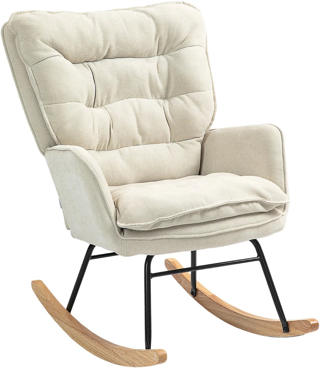 Fauteuil - Relaxzetel - Relaxstoel - Relaxfauteuil - Stoel - Met armleuning - Voor één Persoon - Beige