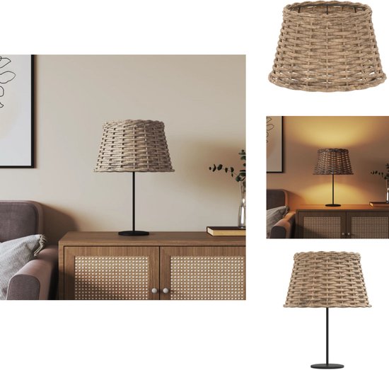 vidaXL Abat-jour - Abat-jours - Abat Lampes - Abat-jour en osier - Abat-jour Ø38x23 cm Osier Marron