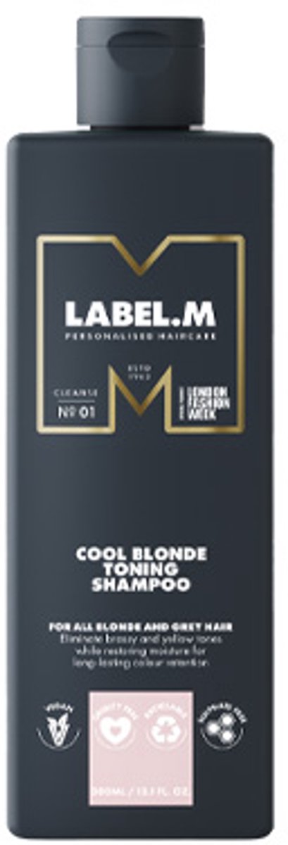 Label.M Cool Blonde Shampoo - 1000 ml- Normale shampoo - Voor Gekleurd haar -