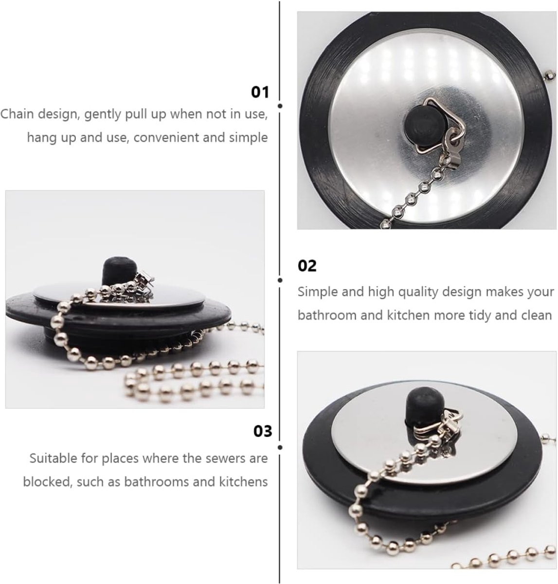 plugstop met ketting zwart 5/4x38 mm kopen plugstop met ketting zwart 5/4x38 mm kopen