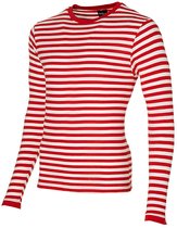 Morethansocks - Party T-shirt - Strepen - Rood/Wit - Maat M - Carnaval - Carnavalskleding heren - Carnavalskleding - Feestkleding