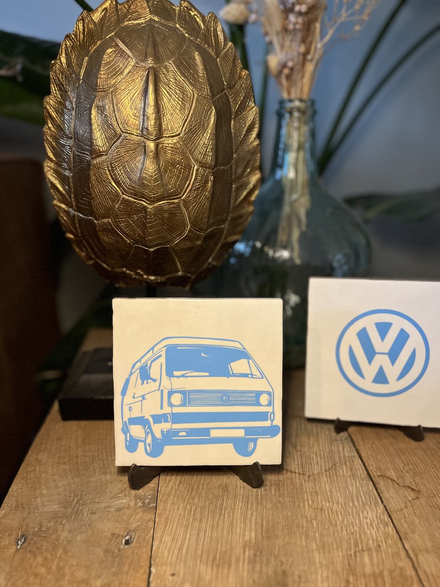 Decoratie tegel met Volkswagen T3