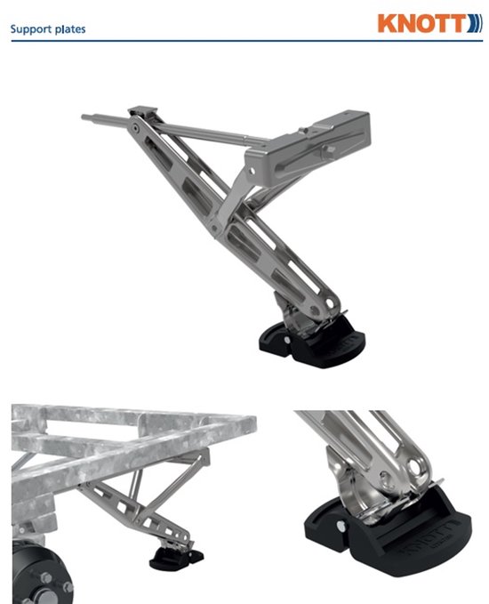 Knott stabilisatievoeten set van 4 stuks - 180 x 120 mm - Hoge kwaliteit - metalen pen van KNOTT — afbeelding 2