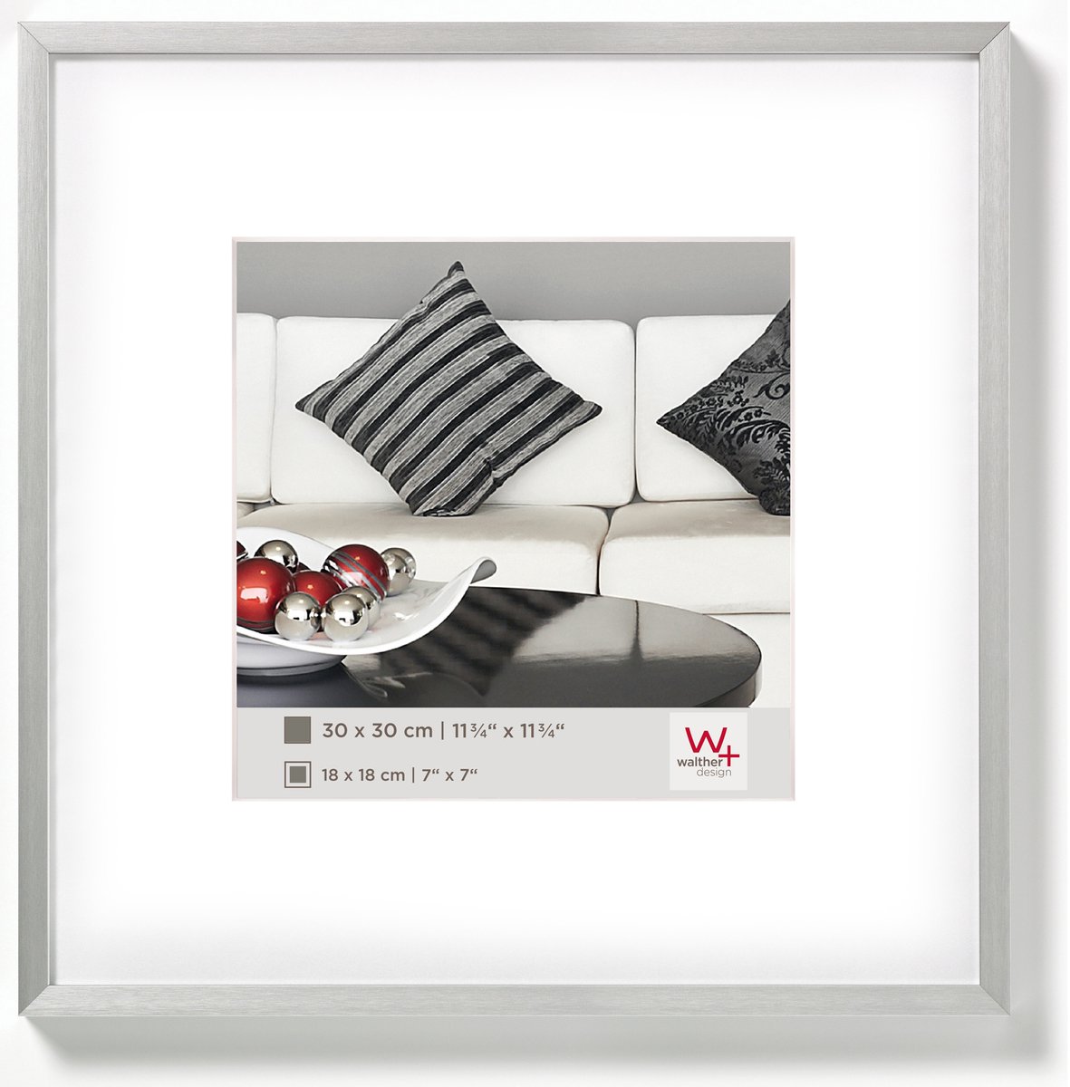 Walther Chair - Fotolijst - Fotomaat 30x30 cm - Zilver