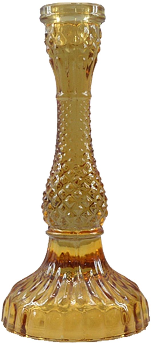 by Mooss - Kandelaar - Glas - Kaanch - Licht Amber - 21cm - Trendy