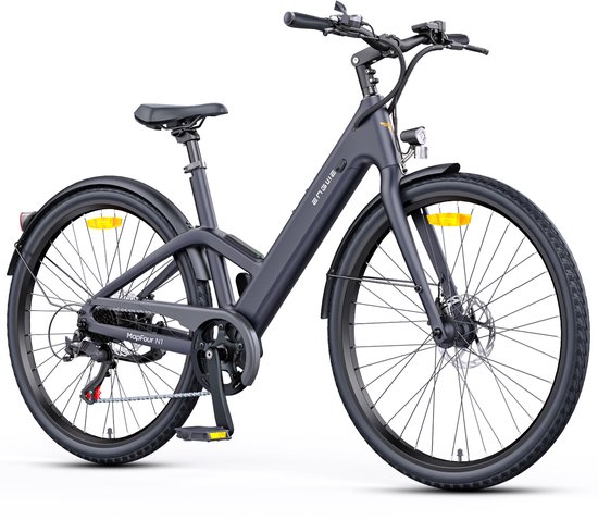 ENGWE N1 Air ST Elektrische fiets - Actieradius 100km - Verwijderbare batterij 36V10Ah - Motor 250W - Frame van koolstofvezel - Shimano 7-versnellingen - Wieldiameter 700C*38C - Grijs