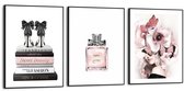 Schilderijen set Pink Beauty - 40 x 30 - Hout - REINDERS