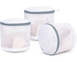 3-pack - Delicate kleding mesh waszak - mesh bh-zak met ophanglus en rits - 6x7 inch lingerie waszak