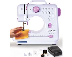 Naaimachine Kinderen en Beginners Set - Hobby & Creatief - Kindernaaimachine - Naaiset - Sewing Machine - DIY - Wit - Crafts&Co
