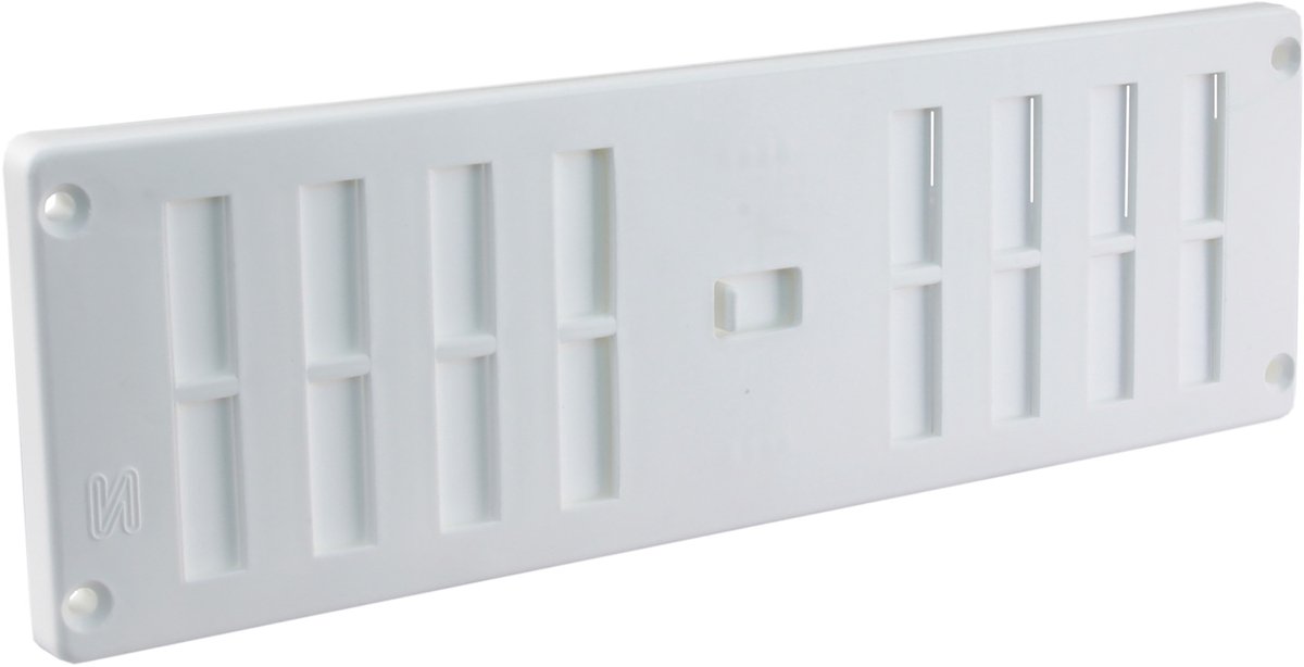 Starx schuifrooster afsluitbaar - kunststof - 80 x 250 mm - wit