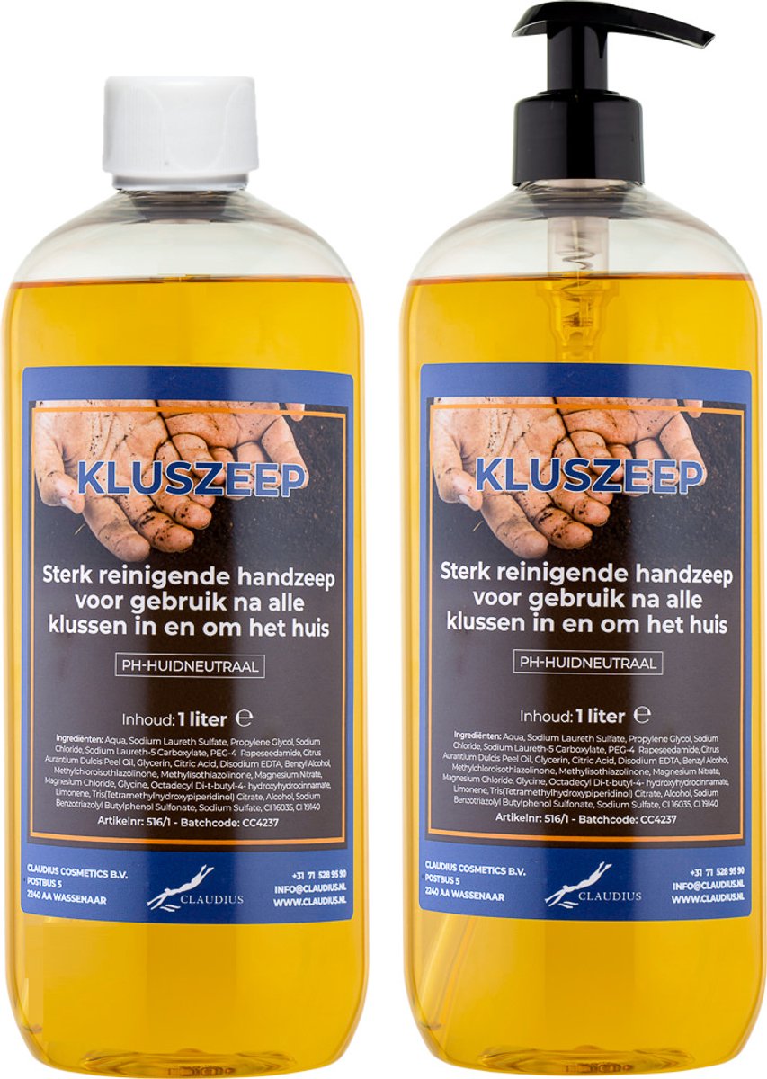 Claudius Kluszeep 1 liter - met gratis pompje - set van 2 stuks