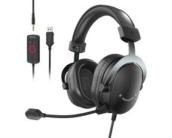 FIFINE H9 - RGB Over-Ear Active Noise Canceling Headset - Voor Gaming - Streaming - Podcast - Met microfoon - geschikt voor PS5/PS4 - PC