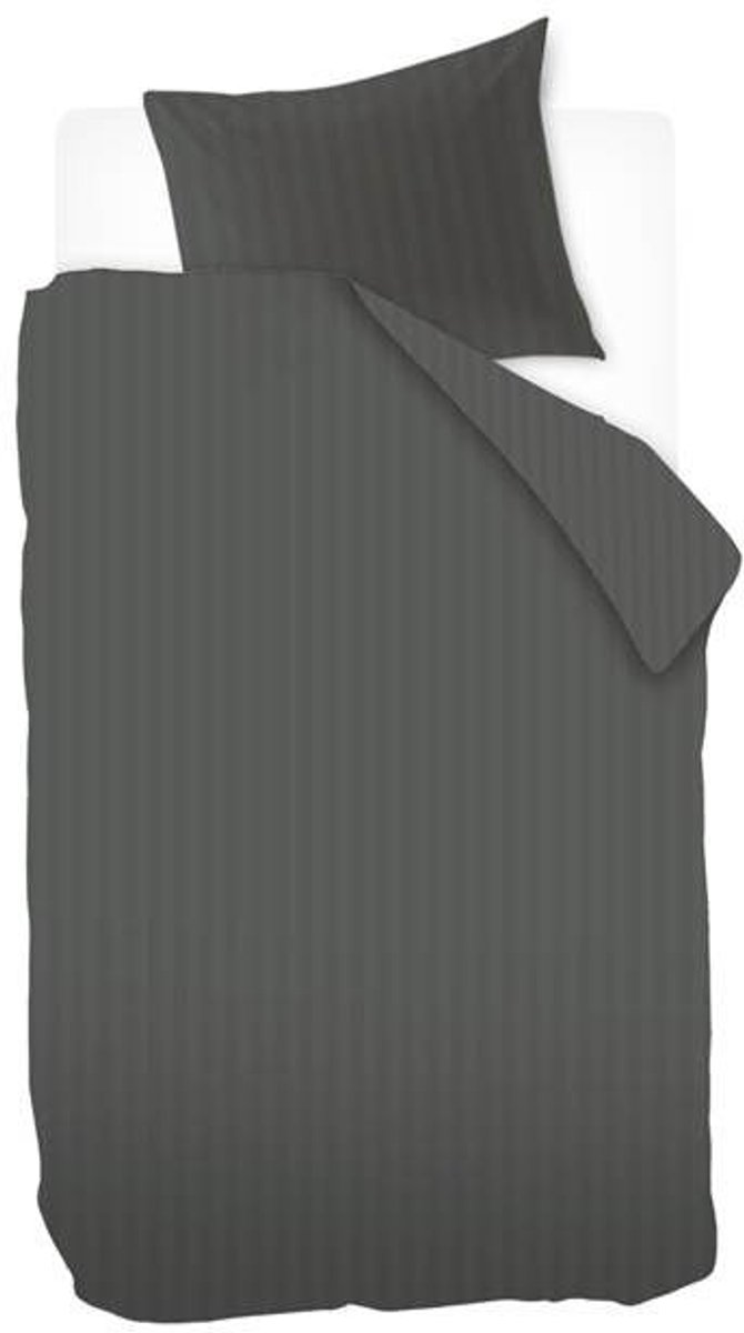 Ivorlyn Kent Dekbedovertrek - Eenpersoons - 140x200/220 cm - Anthracite