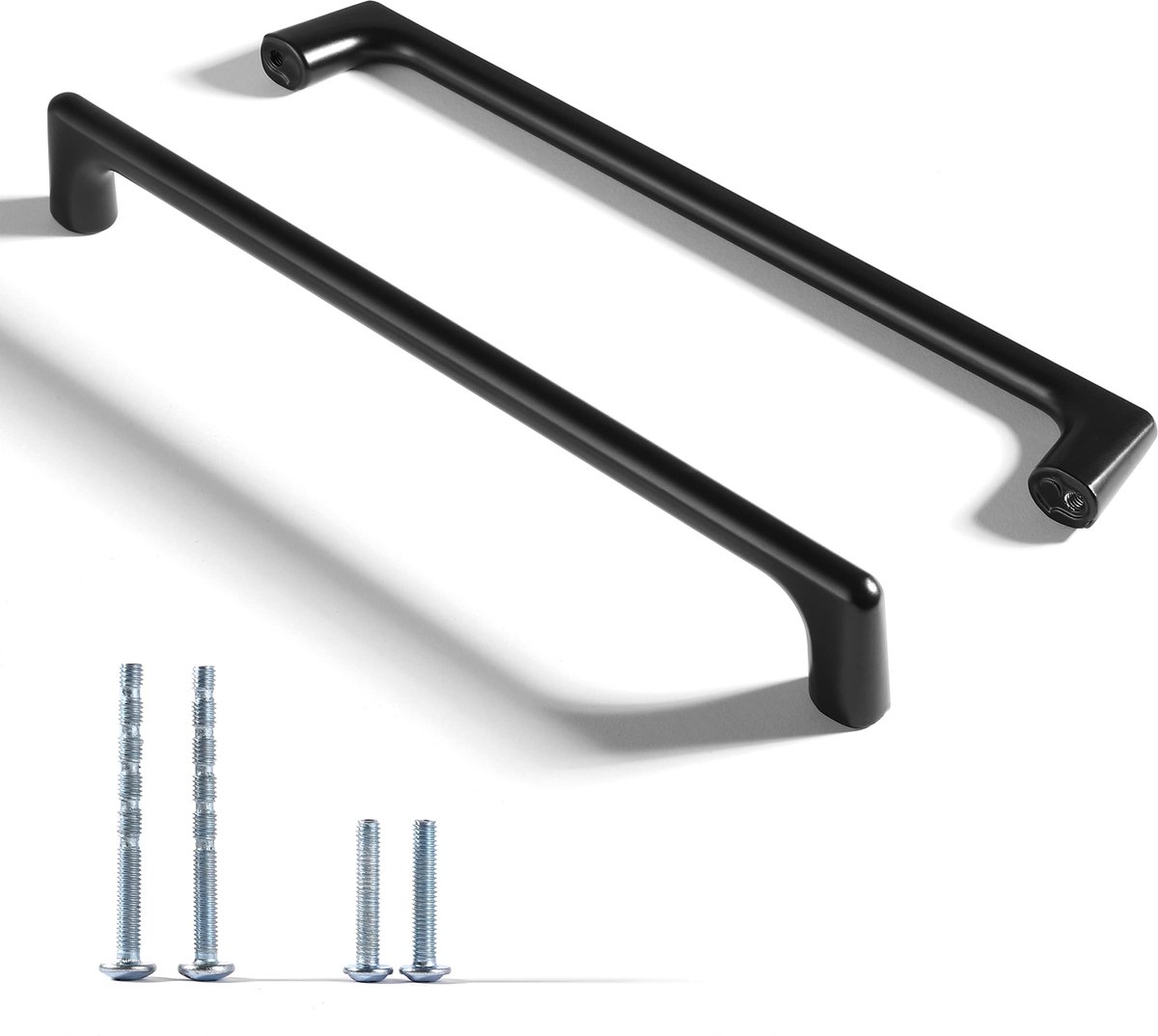 My Ninki ® Moderne Zwarte Handgrepen voor Keukenkasten, Schuifladen en Meubels - Set van 10, 192 mm