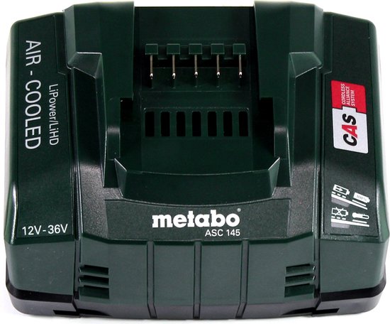 Metabo Power 160-5 18 LTX BL OF accucompressor 18 V 8,0 bar borstelloos + 1x LiHD accupack 4,0 Ah + lader — afbeelding 3