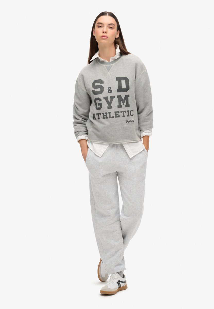 Superdry Sport Luxe Boyfriend joggingbroek Dames Broeken Grijs