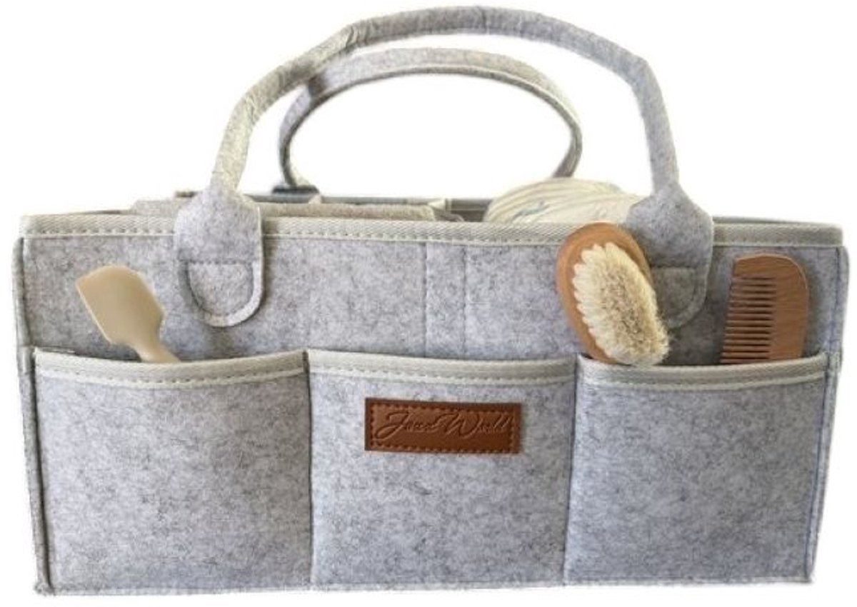 JAXX - Caddy Commode Mandje Luier Organizer Kraammand Vilt 38x25x18cm