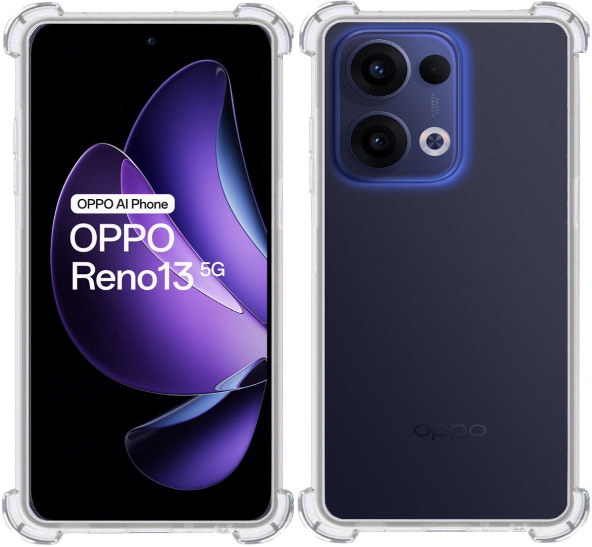 TechNow Hoesje geschikt voor OPPO Reno 13– Extreme Shock Case – Case Transparant